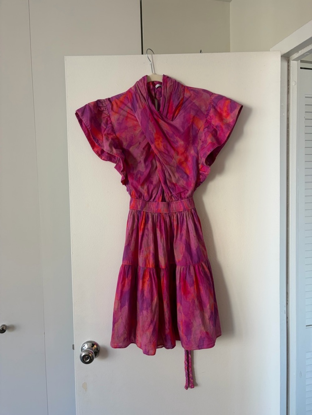 10 Crosby Derek Lam | Finn Ruffle Wrap Dress - Picture 4 of 10